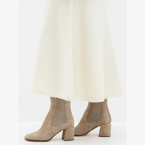 NEW Jimmy Choo Size 42 EU (11 US) Thessaly Suede Chelsea Ankle Boots - Taupe - Picture 2 of 6